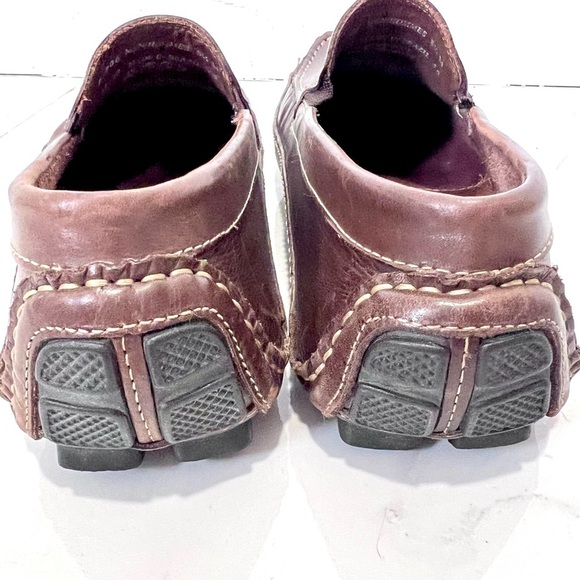 Clarks Dark Brown men's leather slip-on loafers, a driver moccasin Loafers 8.5 - Picture 5 of 8
